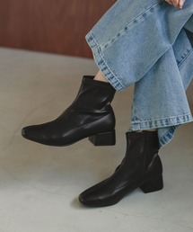 GLOBAL WORK | らくっション撥水ストレッチローヒール/598275(ブーツ)