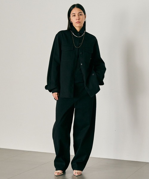 Chaos（カオス）の「Chaos(カオス)/ ◆WHY NOT NOW◆イーストデニムシャツ（シャツ/ブラウス・レディース・ブラック・FREE）」の2枚目の写真