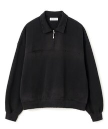 Millo Archive（ミロ アーカイブ）の「Damage Half Zip-Up [Washed Black]（その他トップス）」