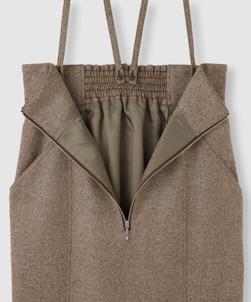 allureville（アルアバイル）の「シックツィードツイルサロペスカート（スカート・レディース・ブラウン/ブラック・2/1）」の17枚目の写真