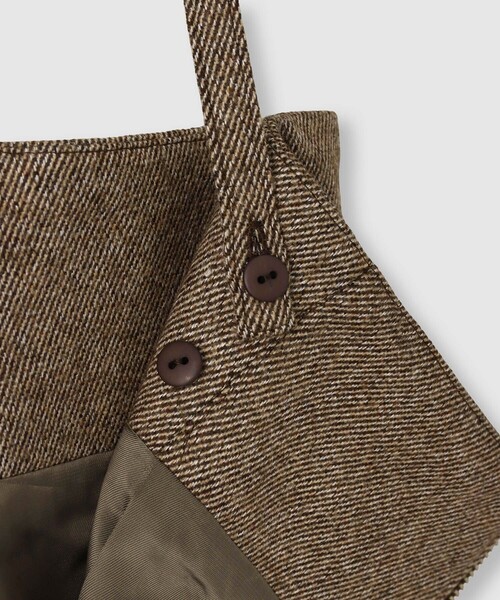 allureville（アルアバイル）の「シックツィードツイルサロペスカート（スカート・レディース・ブラウン/ブラック・2/1）」の18枚目の写真