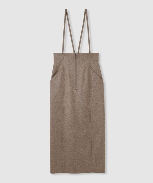 allureville（アルアバイル）の「シックツィードツイルサロペスカート（スカート・レディース・ブラウン/ブラック・2/1）」の7枚目の写真