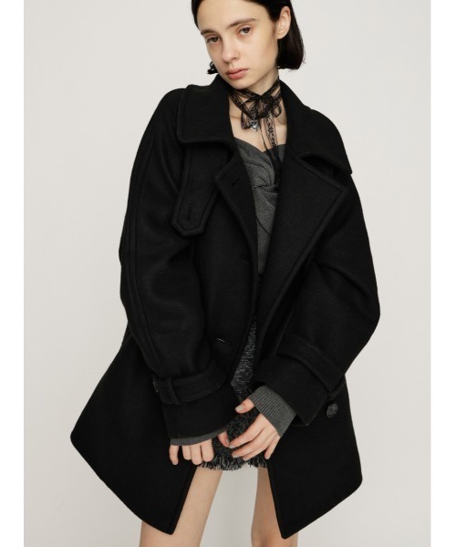 セール】STAND NECK MIDI COAT スタンドネック ミディコート 秋服 冬服