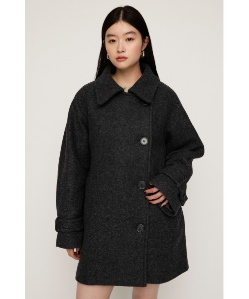 セール】STAND NECK MIDI COAT スタンドネック ミディコート 秋服 冬服