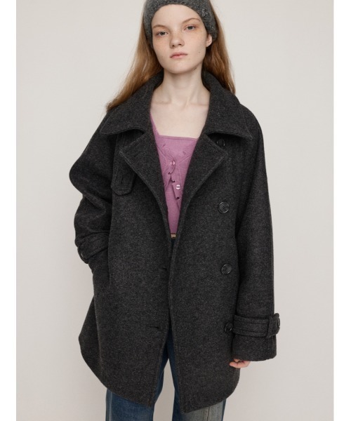 セール】STAND NECK MIDI COAT スタンドネック ミディコート 秋服 冬服