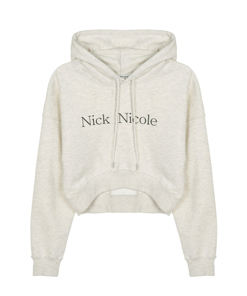 NICK&NICOLE(ニックアンドニコール)の「NICOLE LOGO CROP HOODY_OATMEAL(パーカー・レディース・その他・FREE)」の4枚目の写真