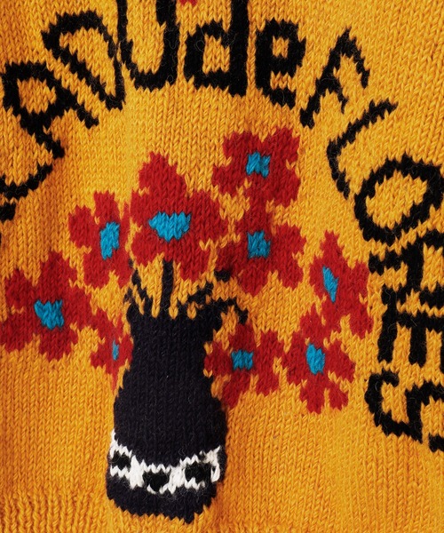 チャイハネ（チャイハネ）の「【チャイハネ】メルデフ手編みニットプルオーバー（ニット/セーター・レディース・イエロー/ホワイト・FREE）」の4枚目の写真