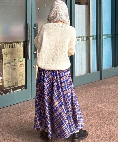 チャイハネ（チャイハネ）の「【チャイハネ】メルデフ手編みニットプルオーバー（ニット/セーター・レディース・イエロー/ホワイト・FREE）」の9枚目の写真