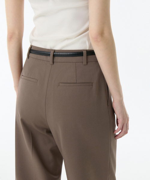MUSINSA STANDARD WOMAN（ムシンサスタンダードウーマン）の「ウィメンズウエストバンドレスワイドスラックス[ライトブラウン]（スラックス・レディース・その他・26/27/28/29/34/32/30/31/24/25）」の7枚目の写真