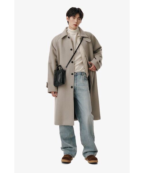 MUSINSA STANDARD（ムシンサスタンダード）の「[プレミアム] カシミヤ100 タートルネックニット [アイボリー]（ニット/セーター・メンズ・その他・SMALL/MEDIUM/LARGE/X-LARGE/XX-LARGE）」の4枚目の写真