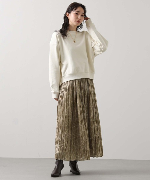 Gready Brilliant（グレディブリリアン）の「割繊ペイントプリーツスカート（スカート・レディース・チャコールグレー/ベージュ・FREE）」の11枚目の写真