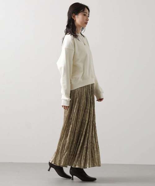Gready Brilliant（グレディブリリアン）の「割繊ペイントプリーツスカート（スカート・レディース・チャコールグレー/ベージュ・FREE）」の12枚目の写真