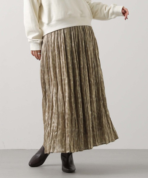 Gready Brilliant（グレディブリリアン）の「割繊ペイントプリーツスカート（スカート・レディース・チャコールグレー/ベージュ・FREE）」の15枚目の写真