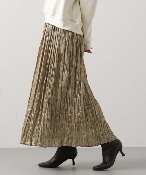 Gready Brilliant（グレディブリリアン）の「割繊ペイントプリーツスカート（スカート・レディース・チャコールグレー/ベージュ・FREE）」の16枚目の写真