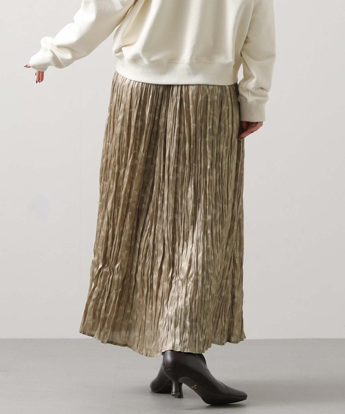 Gready Brilliant（グレディブリリアン）の「割繊ペイントプリーツスカート（スカート・レディース・チャコールグレー/ベージュ・FREE）」の17枚目の写真