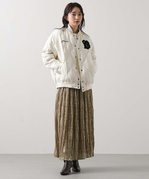 Gready Brilliant（グレディブリリアン）の「割繊ペイントプリーツスカート（スカート・レディース・チャコールグレー/ベージュ・FREE）」の19枚目の写真