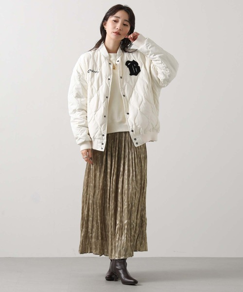 Gready Brilliant（グレディブリリアン）の「割繊ペイントプリーツスカート（スカート・レディース・チャコールグレー/ベージュ・FREE）」の20枚目の写真