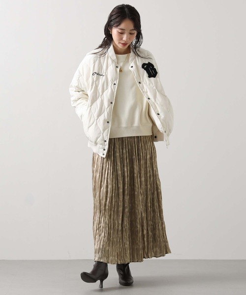 Gready Brilliant（グレディブリリアン）の「割繊ペイントプリーツスカート（スカート・レディース・チャコールグレー/ベージュ・FREE）」の21枚目の写真