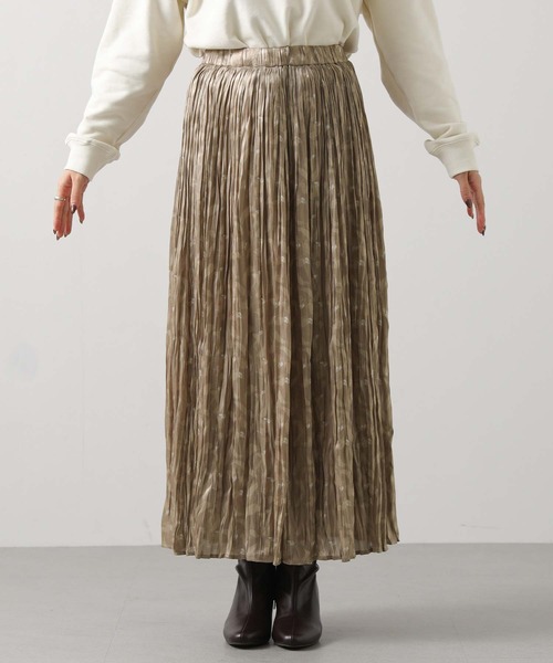Gready Brilliant（グレディブリリアン）の「割繊ペイントプリーツスカート（スカート・レディース・チャコールグレー/ベージュ・FREE）」の22枚目の写真