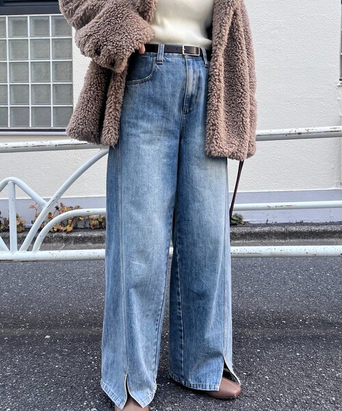 SHENERY（シーナリー）の「コクーンデニム（デニムパンツ・レディース・オフホワイト/ブルー・36/38）」の2枚目の写真