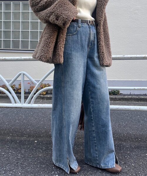SHENERY（シーナリー）の「コクーンデニム（デニムパンツ・レディース・オフホワイト/ブルー・36/38）」の18枚目の写真