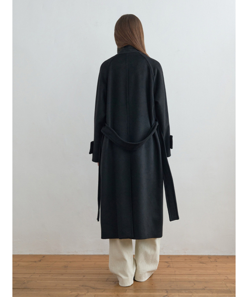 Kijun（キジュン）の「Wool Balmacaan Coat Black（チェスターコート・レディース・その他・MEDIUM/LARGE）」の3枚目の写真