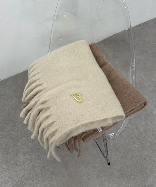 archives（アルシーヴ）の「無地ストール（マフラー・レディース・ピンクベージュ/ブルー/アイボリー/グレー・FREE）」の6枚目の写真