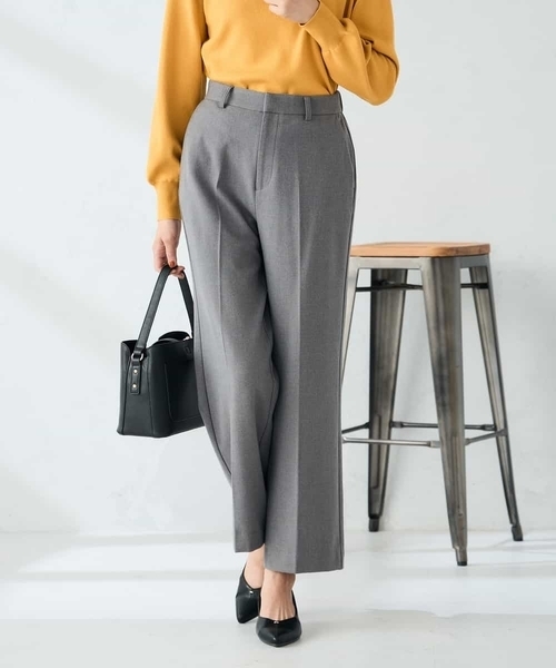 a.v.v（アーヴェヴェ）の「【イージーケア/洗える/ストレッチ】裏起毛美ラクるスッキリ見えストレートパンツ（その他パンツ・レディース・ブラウン/ブラック/グレー・36/38/40）」の12枚目の写真