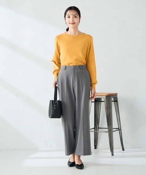 a.v.v（アーヴェヴェ）の「【イージーケア/洗える/ストレッチ】裏起毛美ラクるスッキリ見えストレートパンツ（その他パンツ・レディース・ブラウン/ブラック/グレー・36/38/40）」の16枚目の写真
