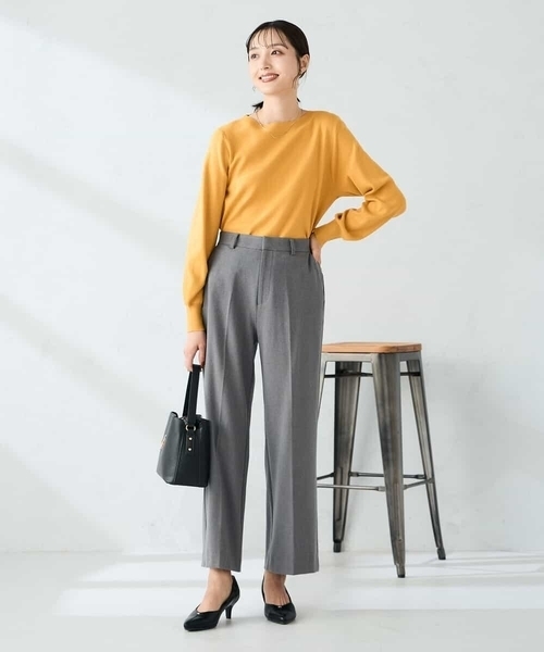 a.v.v（アーヴェヴェ）の「【イージーケア/洗える/ストレッチ】裏起毛美ラクるスッキリ見えストレートパンツ（その他パンツ・レディース・ブラウン/ブラック/グレー・36/38/40）」の17枚目の写真