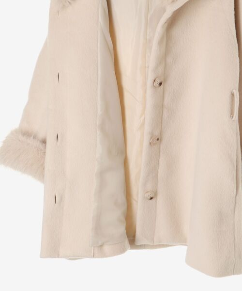 MAJESTIC LEGON（マジェスティックレゴン）の「フード付マルチwayフェイクファーコート（その他アウター・レディース・ベージュ/ライトグレー/ブラック・MEDIUM）」の14枚目の写真