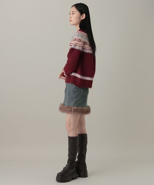 3.3 Field Trip (3.3フィールドトリップ)の「3.3 Field Trip/ファードッキングミニスカート(スカート・レディース・ネイビー/ブラック・SMALL/MEDIUM)」の4枚目の写真