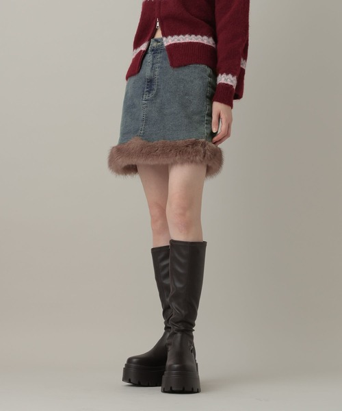 3.3 Field Trip (3.3フィールドトリップ)の「3.3 Field Trip/ファードッキングミニスカート(スカート・レディース・ネイビー/ブラック・SMALL/MEDIUM)」の6枚目の写真