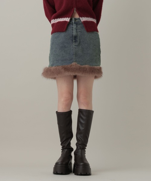 3.3 Field Trip (3.3フィールドトリップ)の「3.3 Field Trip/ファードッキングミニスカート(スカート・レディース・ネイビー/ブラック・SMALL/MEDIUM)」の7枚目の写真