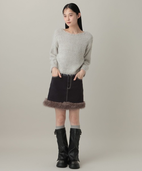 3.3 Field Trip (3.3フィールドトリップ)の「3.3 Field Trip/ファードッキングミニスカート(スカート・レディース・ネイビー/ブラック・SMALL/MEDIUM)」の8枚目の写真