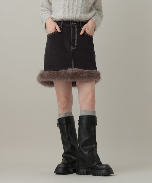 3.3 Field Trip (3.3フィールドトリップ)の「3.3 Field Trip/ファードッキングミニスカート(スカート・レディース・ネイビー/ブラック・SMALL/MEDIUM)」の10枚目の写真