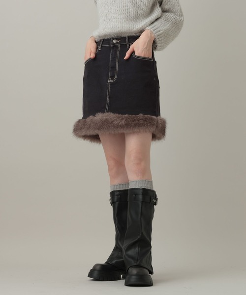 3.3 Field Trip (3.3フィールドトリップ)の「3.3 Field Trip/ファードッキングミニスカート(スカート・レディース・ネイビー/ブラック・SMALL/MEDIUM)」の11枚目の写真