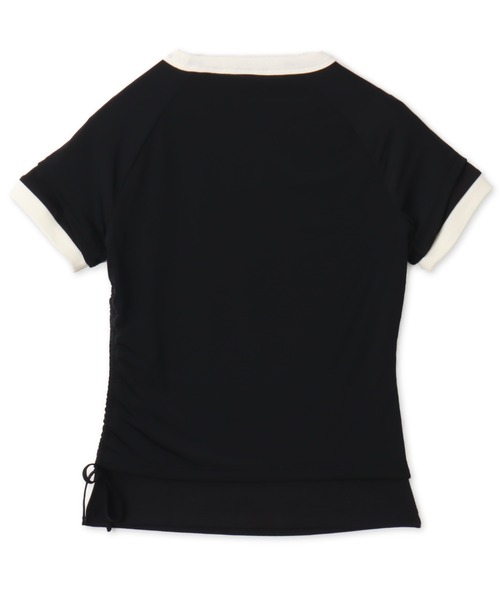 adidas(アディダス)の「adidas DOUBLE LAYERED CALI T-SHIRT / アディダス ダブル レイヤード カリ Tシャツ(Tシャツ/カットソー・レディース・ブラック・S/M/L)」の9枚目の写真