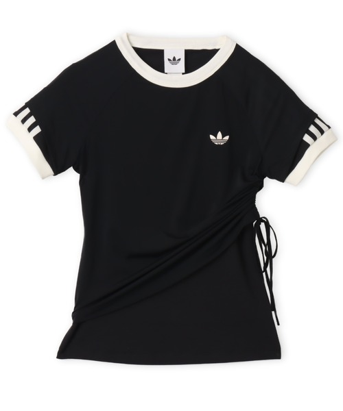 adidas(アディダス)の「adidas DOUBLE LAYERED CALI T-SHIRT / アディダス ダブル レイヤード カリ Tシャツ(Tシャツ/カットソー・レディース・ブラック・S/M/L)」の5枚目の写真