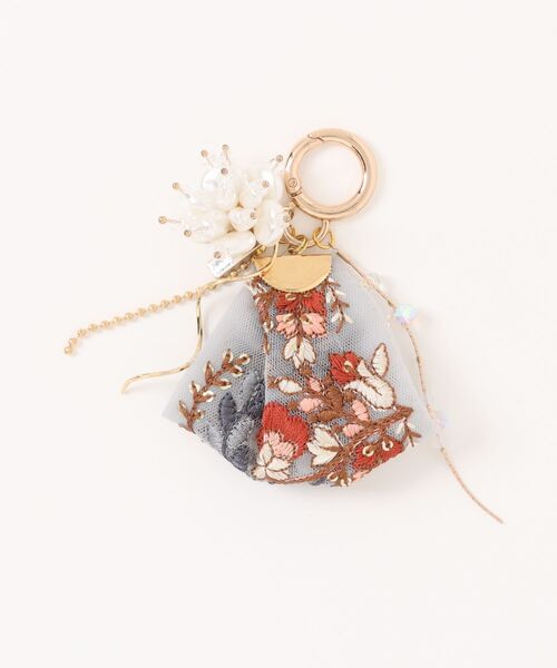 tone（トーン）の「【Lily accessory】インド刺繍リボンのチャーム(MA)（チャーム・レディース・ブルー系・FREE）」の4枚目の写真