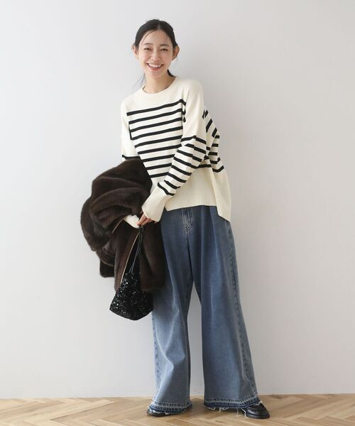 Green　Parks（グリーンパークス）の「ミンクライクファーブルゾン（ブルゾン・レディース・ブラウン/グレー・FREE）」の5枚目の写真