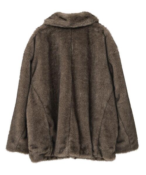 Green　Parks（グリーンパークス）の「ミンクライクファーブルゾン（ブルゾン・レディース・ブラウン/グレー・FREE）」の17枚目の写真