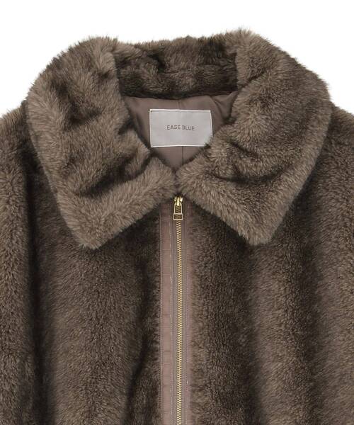 Green　Parks（グリーンパークス）の「ミンクライクファーブルゾン（ブルゾン・レディース・ブラウン/グレー・FREE）」の18枚目の写真