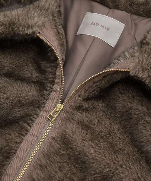 Green　Parks（グリーンパークス）の「ミンクライクファーブルゾン（ブルゾン・レディース・ブラウン/グレー・FREE）」の21枚目の写真