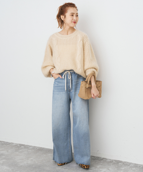 Spick & Span（スピックアンドスパン）の「5 1/2 12OZ DRAWSTRINGDENIM（デニムパンツ・レディース・ブルー系その他/ブラック・26/27/28）」の9枚目の写真