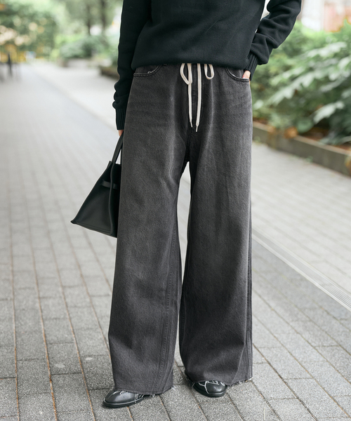 Spick & Span（スピックアンドスパン）の「5 1/2 12OZ DRAWSTRINGDENIM（デニムパンツ・レディース・ブルー系その他/ブラック・26/27/28）」の10枚目の写真