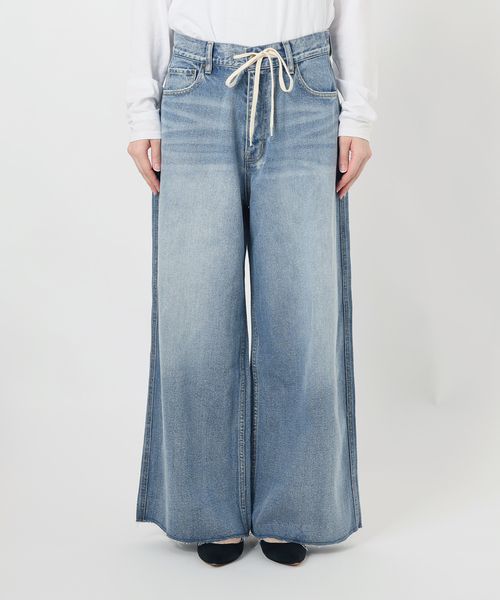 Spick & Span（スピックアンドスパン）の「5 1/2 12OZ DRAWSTRINGDENIM（デニムパンツ・レディース・ブルー系その他/ブラック・26/27/28）」の3枚目の写真