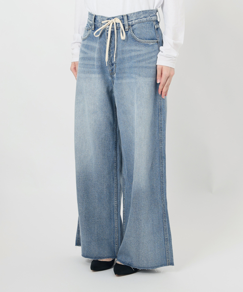 Spick & Span（スピックアンドスパン）の「5 1/2 12OZ DRAWSTRINGDENIM（デニムパンツ・レディース・ブルー系その他/ブラック・26/27/28）」の6枚目の写真