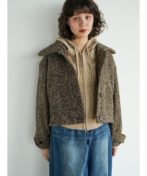 FIKA.(フィーカ)の「Woven jacquard jacket(その他アウター・レディース・ブラック/ブラウン・MEDIUM)」の12枚目の写真