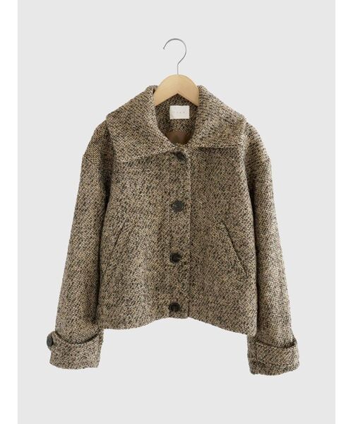 FIKA.(フィーカ)の「Woven jacquard jacket(その他アウター・レディース・ブラック/ブラウン・MEDIUM)」の3枚目の写真